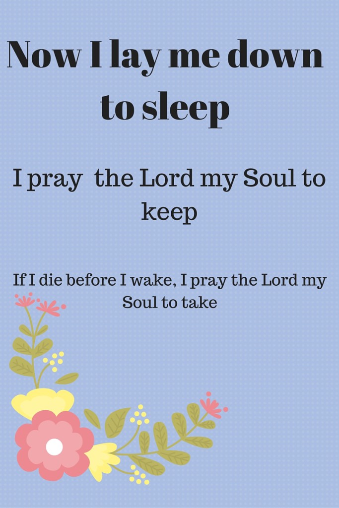 A popular bedtime prayer often said by children
