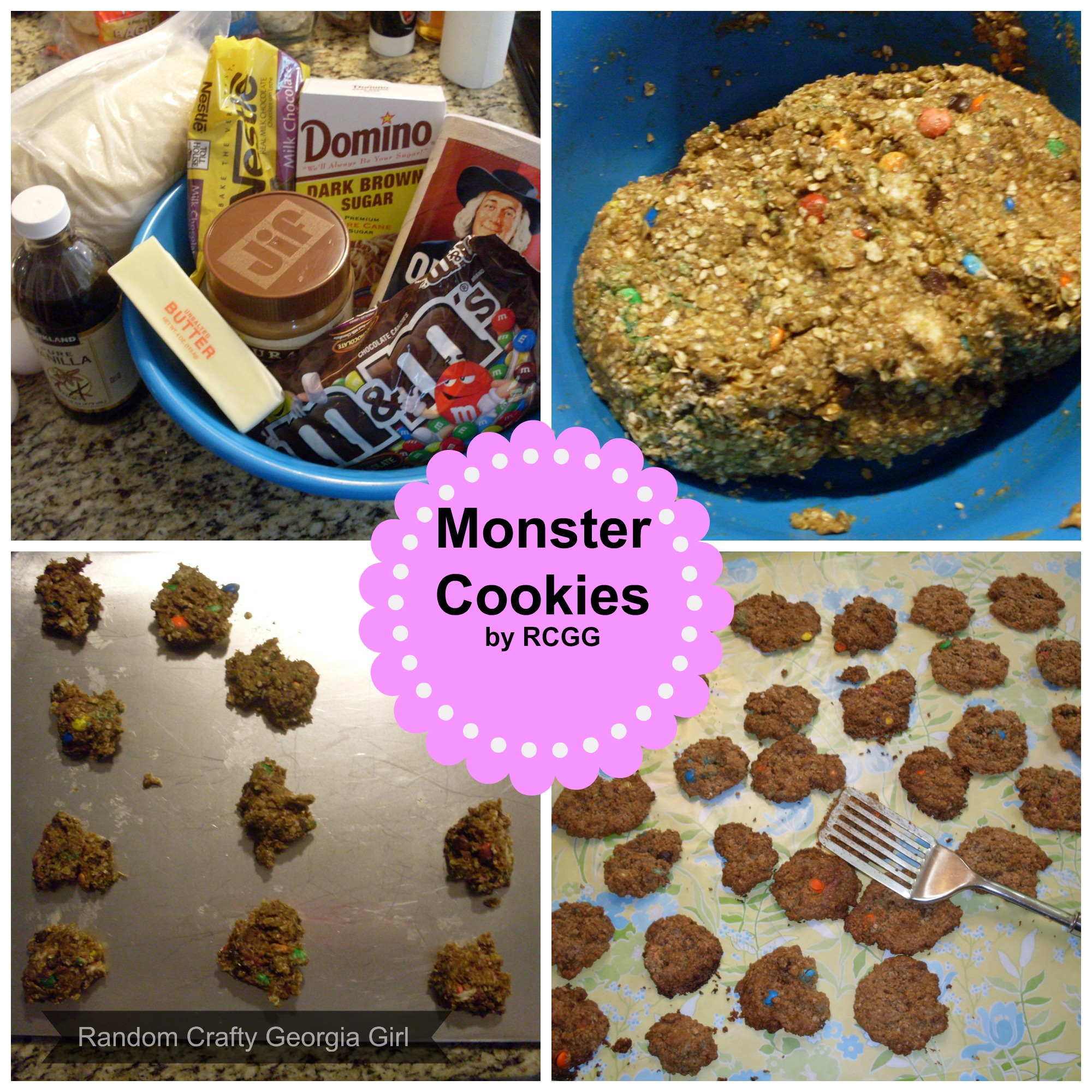 Random Crafty Georgia Girl 12 Days of Cookies 2016 holiday series Monster Cookies